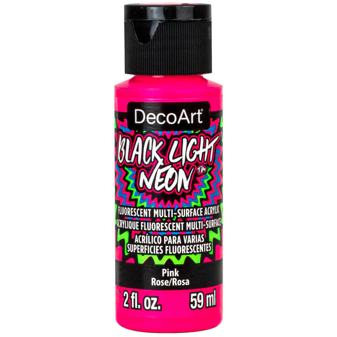 12 Pack: DecoArt&#xAE; Black Light Neon&#x2122; Fluorescent Multi-Surface Acrylic Paint, 2oz.